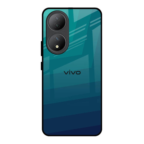 Green Triangle Pattern Vivo Y100 5G Glass Back Cover Online