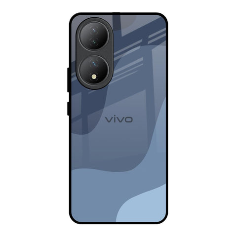Navy Blue Ombre Vivo Y100 5G Glass Back Cover Online