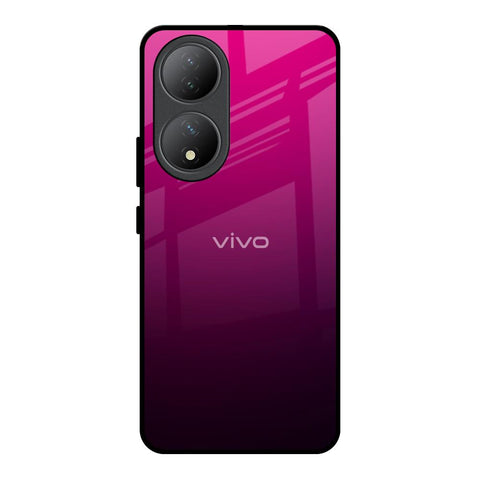 Purple Ombre Pattern Vivo Y100 5G Glass Back Cover Online