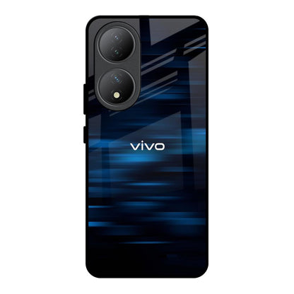 Blue Rough Abstract Vivo Y100 5G Glass Back Cover Online