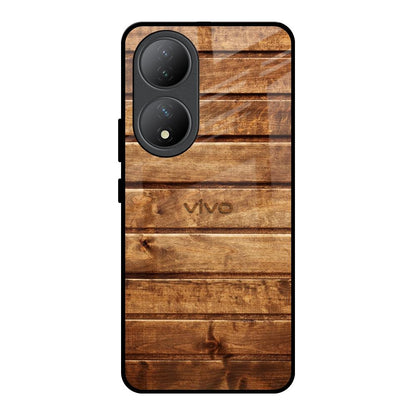 Wooden Planks Vivo Y100 5G Glass Back Cover Online