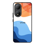 Wavy Color Pattern Vivo Y100 5G Glass Back Cover Online