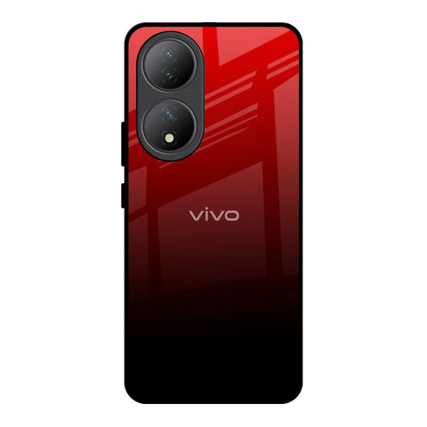Maroon Faded Vivo Y100 5G Glass Back Cover Online