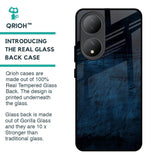 Dark Blue Grunge Glass Case for Vivo Y100 5G