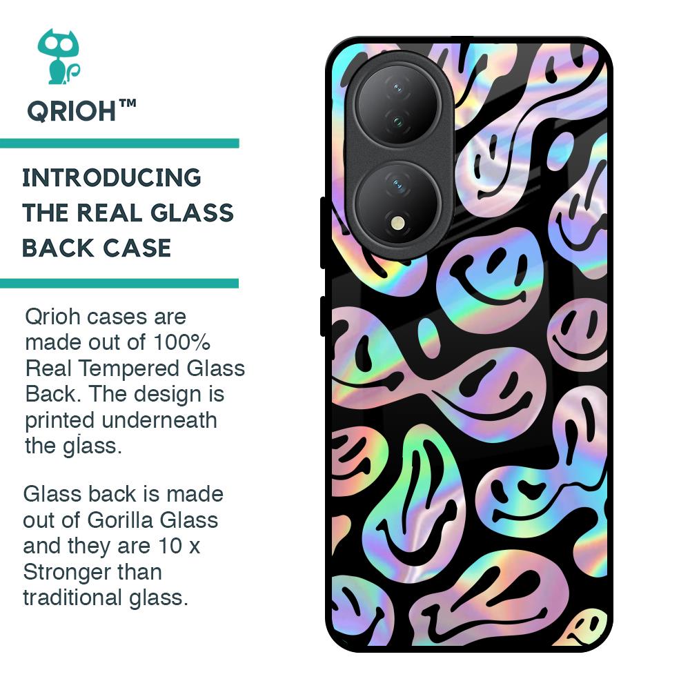Acid Smile Glass Case for Vivo Y100 5G