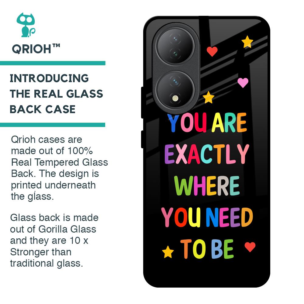 Magical Words Glass Case for Vivo Y100 5G