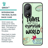 Travel Stamps Glass Case for Vivo Y100 5G