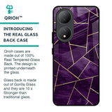 Geometric Purple Glass Case For Vivo Y100 5G