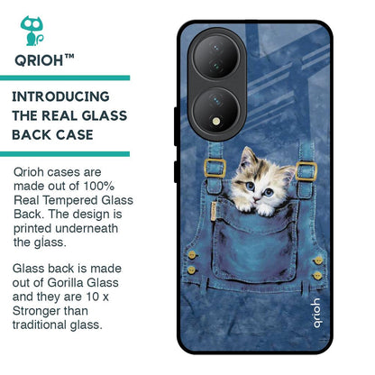 Kitty In Pocket Glass Case For Vivo Y100 5G