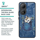 Kitty In Pocket Glass Case For Vivo Y100 5G