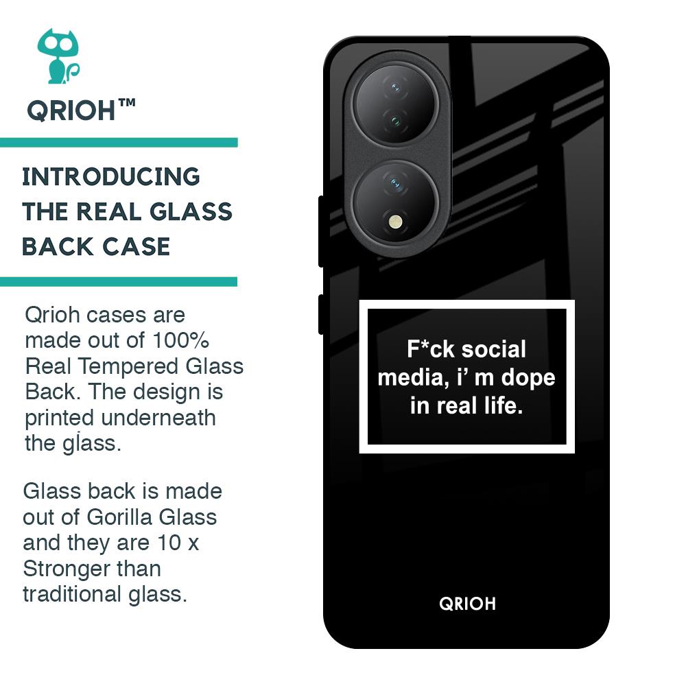 Dope In Life Glass Case for Vivo Y100 5G