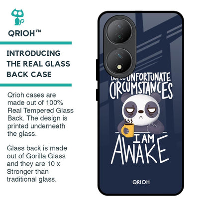 Struggling Panda Glass Case for Vivo Y100 5G