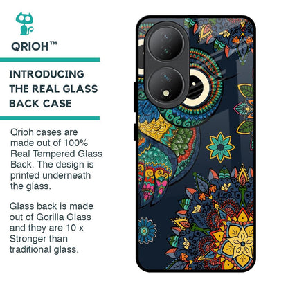 Owl Art Glass Case for Vivo Y100 5G