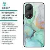 Green Marble Glass Case for Vivo Y100 5G