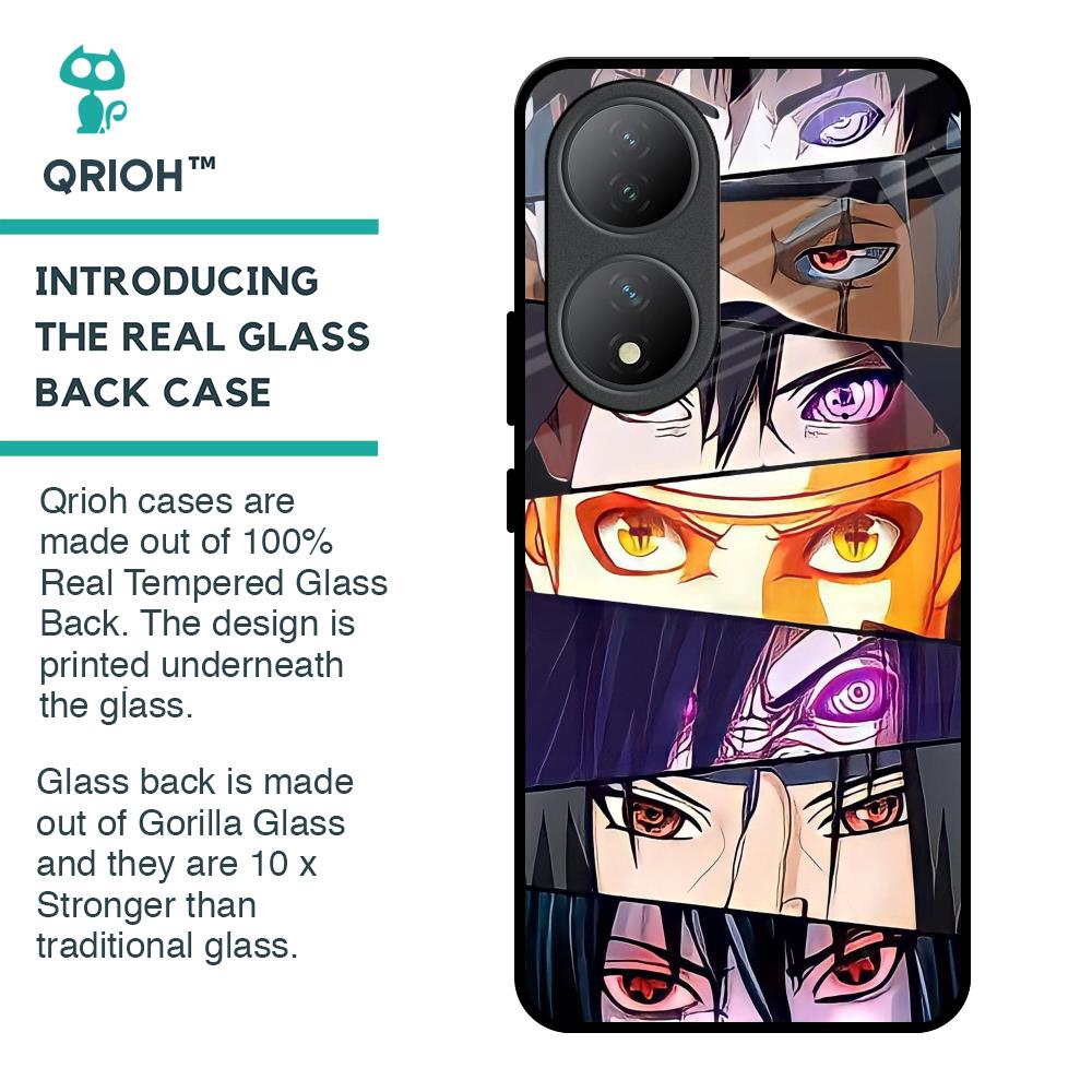 Anime Eyes Glass Case for Vivo Y100 5G