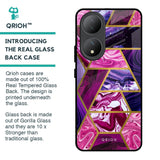 Electroplated Geometric Marble Glass Case for Vivo Y100 5G
