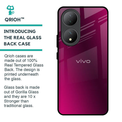 Pink Burst Glass Case for Vivo Y100 5G