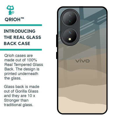 Abstract Mountain Pattern Glass Case for Vivo Y100 5G
