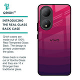 Wavy Pink Pattern Glass Case for Vivo Y100 5G