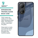Navy Blue Ombre Glass Case for Vivo Y100 5G