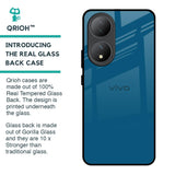 Cobalt Blue Glass Case for Vivo Y100 5G