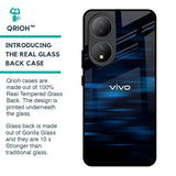 Blue Rough Abstract Glass Case for Vivo Y100 5G