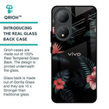 Tropical Art Flower Glass Case for Vivo Y100 5G