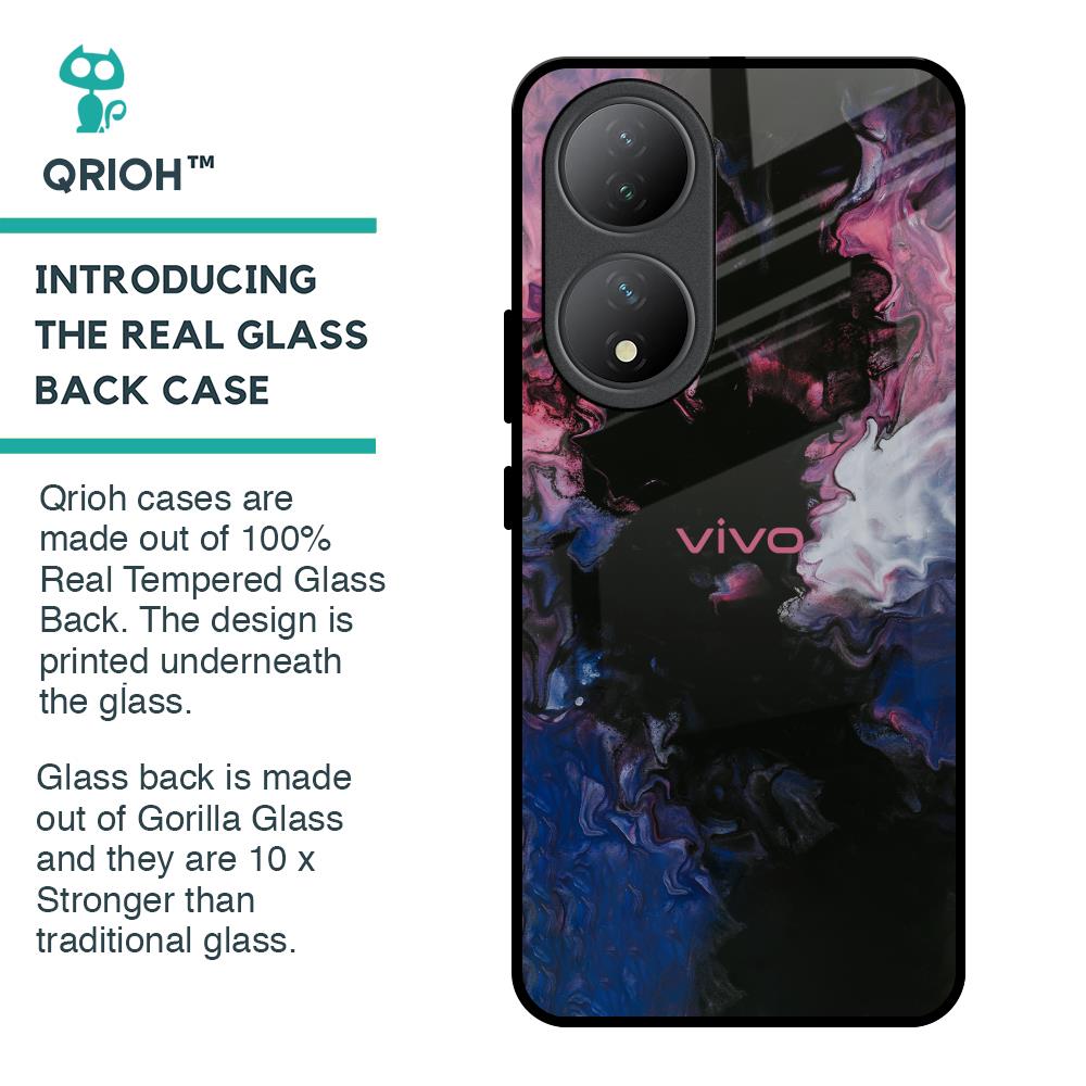 Smudge Brush Glass case for Vivo Y100 5G