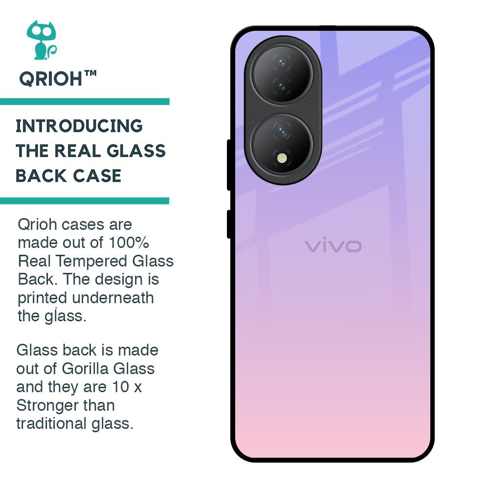 Lavender Gradient Glass Case for Vivo Y100 5G
