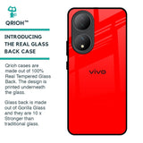 Blood Red Glass Case for Vivo Y100 5G
