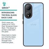 Pastel Sky Blue Glass Case for Vivo Y100 5G