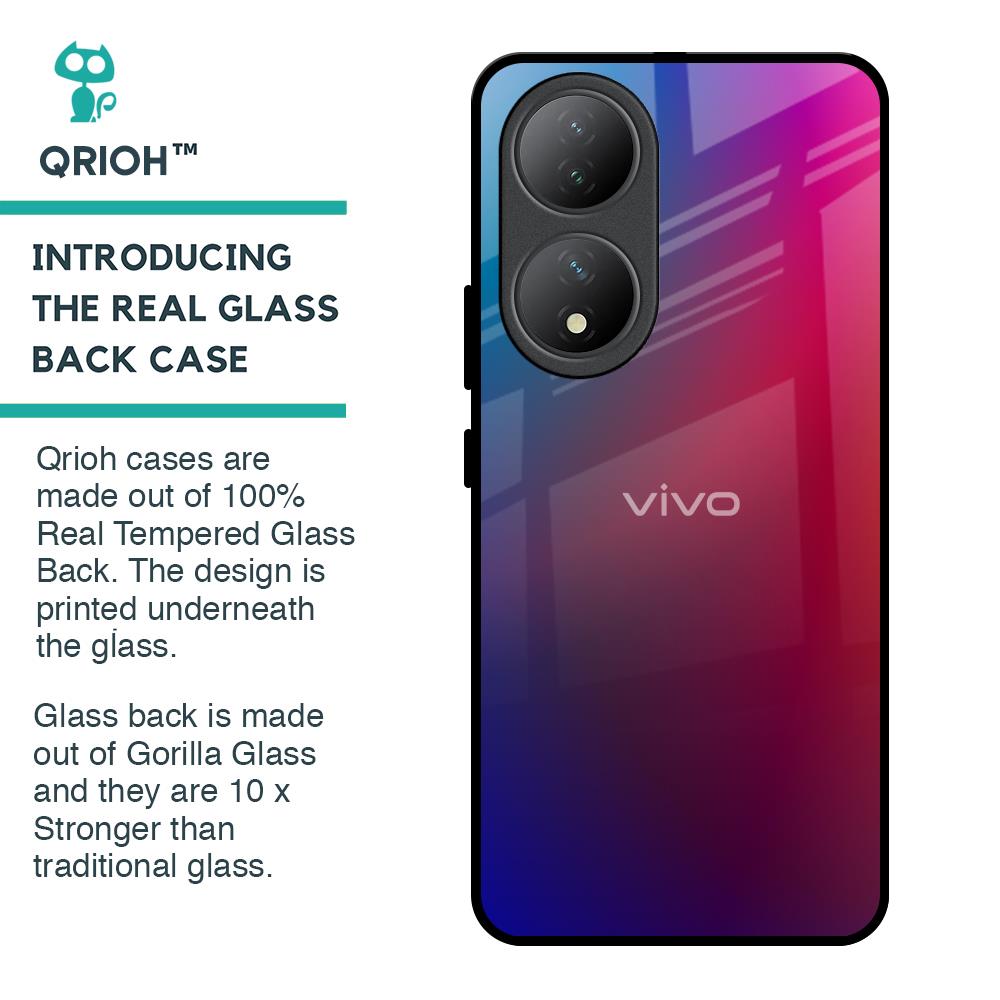 Magical Color Shade Glass Case for Vivo Y100 5G