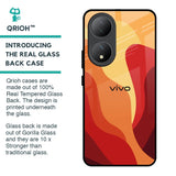 Magma Color Pattern Glass Case for Vivo Y100 5G