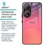 Sunset Orange Glass Case for Vivo Y100 5G