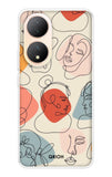 Abstract Faces Vivo Y100 5G Back Cover