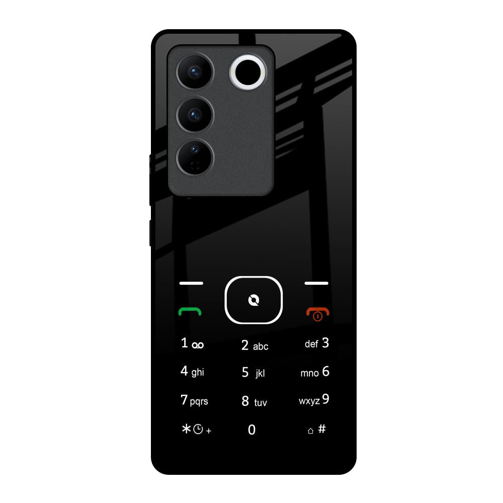 Classic Keypad Pattern Vivo V27 5G Glass Back Cover Online