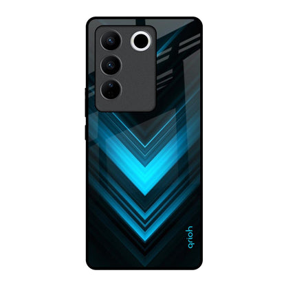 Vertical Blue Arrow Vivo V27 5G Glass Back Cover Online