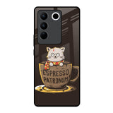 Tea With Kitty Vivo V27 5G Glass Back Cover Online