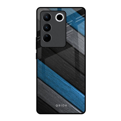 Multicolor Wooden Effect Vivo V27 5G Glass Back Cover Online