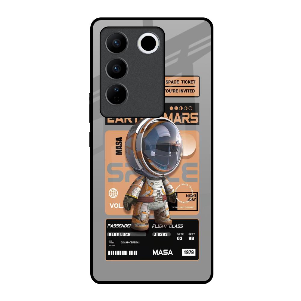 Space Ticket Vivo V27 5G Glass Back Cover Online