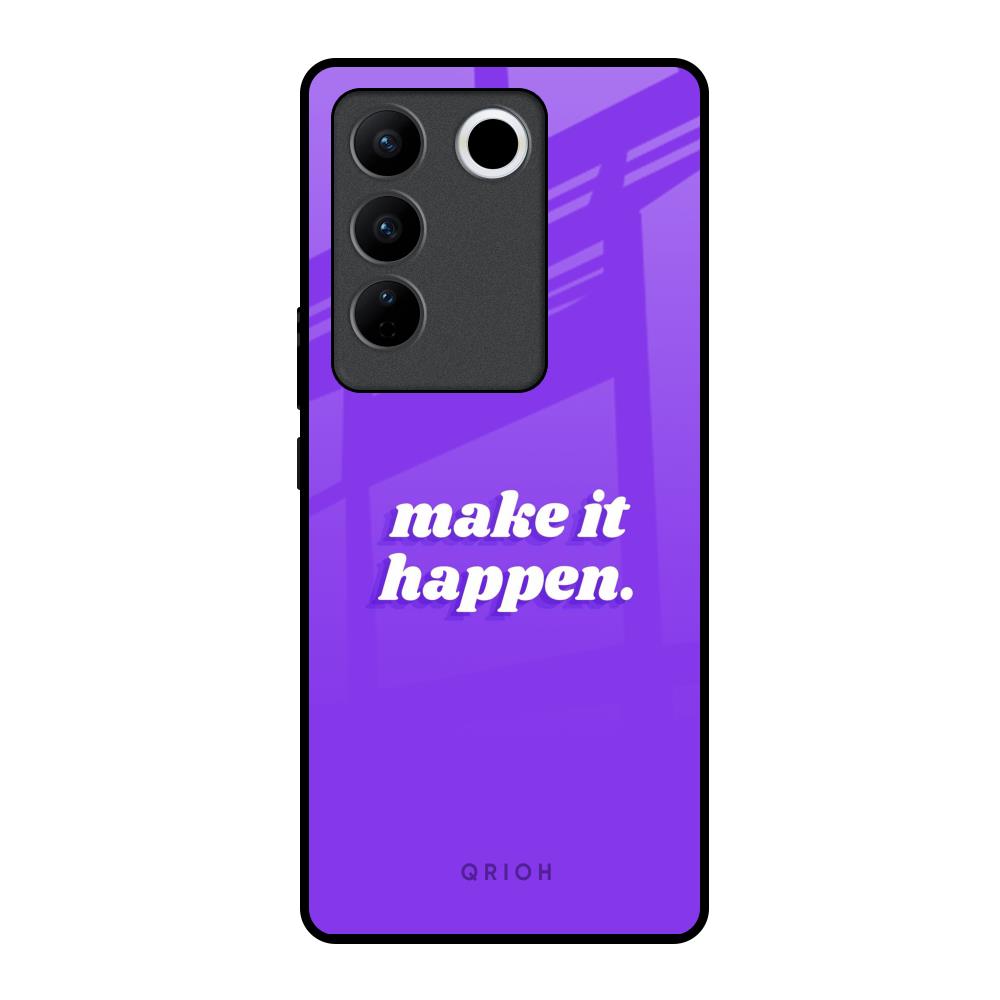Make it Happen Vivo V27 5G Glass Back Cover Online