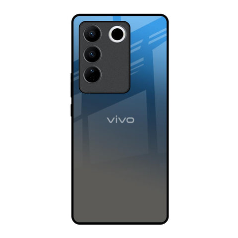 Blue Grey Ombre Vivo V27 5G Glass Back Cover Online