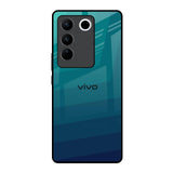 Green Triangle Pattern Vivo V27 5G Glass Back Cover Online