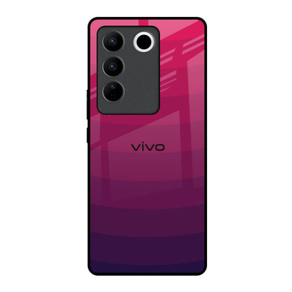 Wavy Pink Pattern Vivo V27 5G Glass Back Cover Online