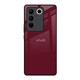 Classic Burgundy Vivo V27 5G Glass Back Cover Online