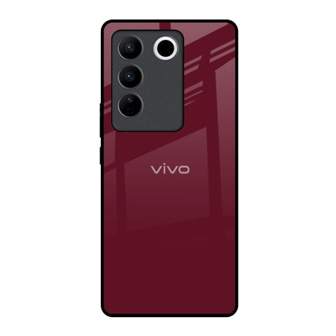 Classic Burgundy Vivo V27 5G Glass Back Cover Online