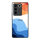 Wavy Color Pattern Vivo V27 5G Glass Back Cover Online