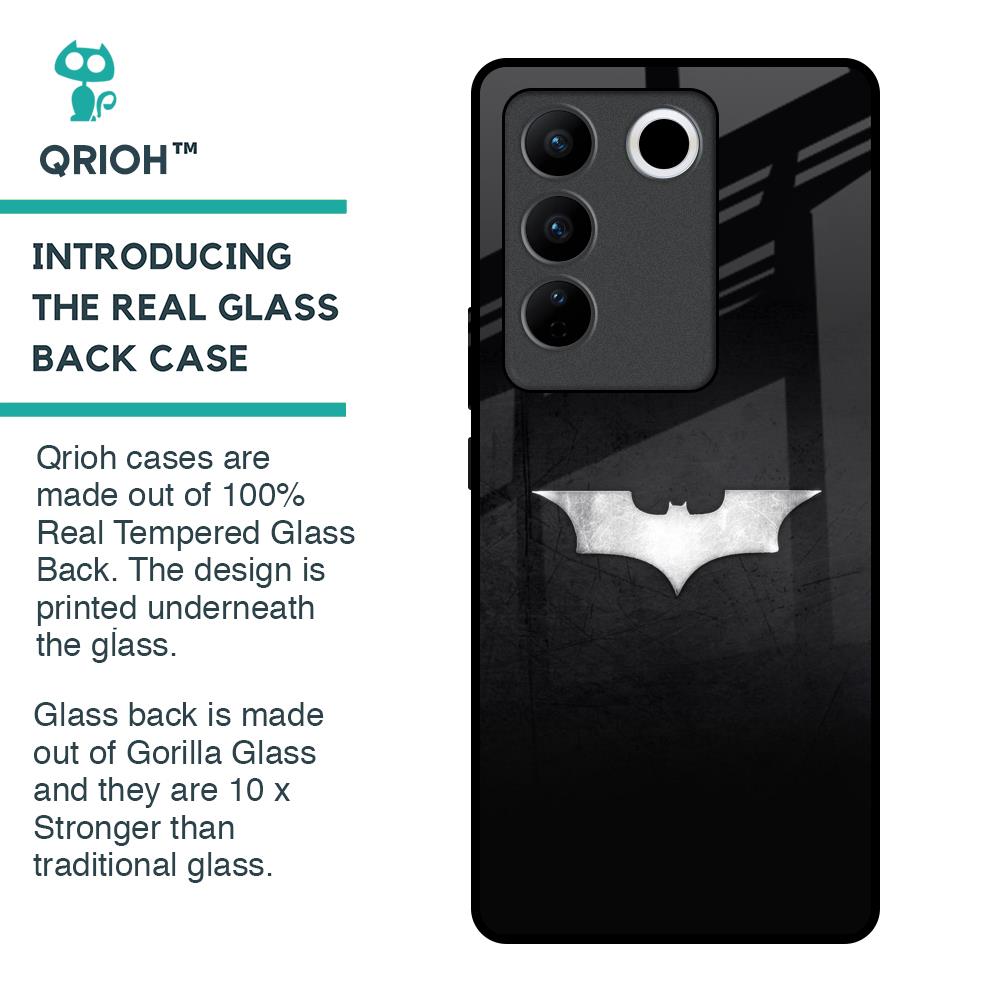 Super Hero Logo Glass Case for Vivo V27 5G