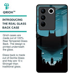 Cyan Bat Glass Case for Vivo V27 5G
