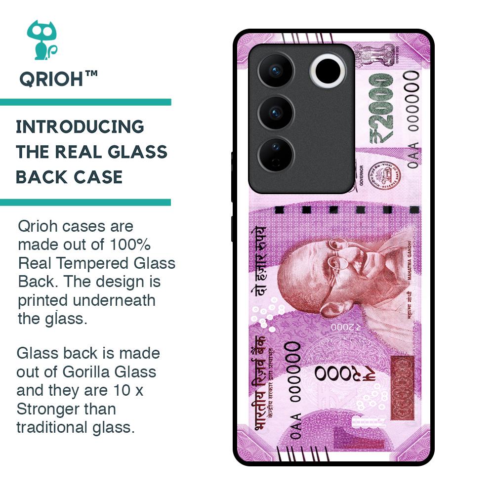 Stock Out Currency Glass Case for Vivo V27 5G
